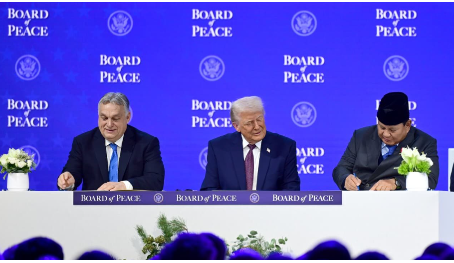 Presiden Prabowo Tandatangani Piagam Board of Peace, Tegaskan Peran Aktif Indonesia Jaga Implementas