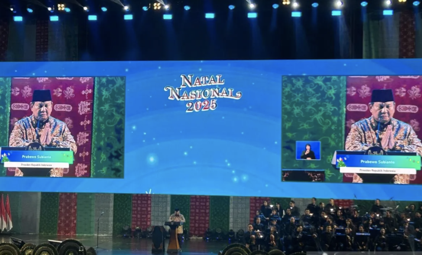 Natal Nasional 2025, Prabowo Ajak Bangsa Jauhi Fitnah dan Perpecahan